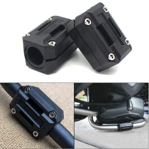 Universal Motorcycle Crash Bar Protection Blocks Engine Guard Slider Bumper Protector 22mm 25mm 28mm Black