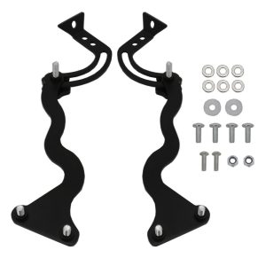 Adjustable Windshield Reinforcement Brackets Compatible with BMW R1200GS R1250GS Adventure Stainless Steel Black