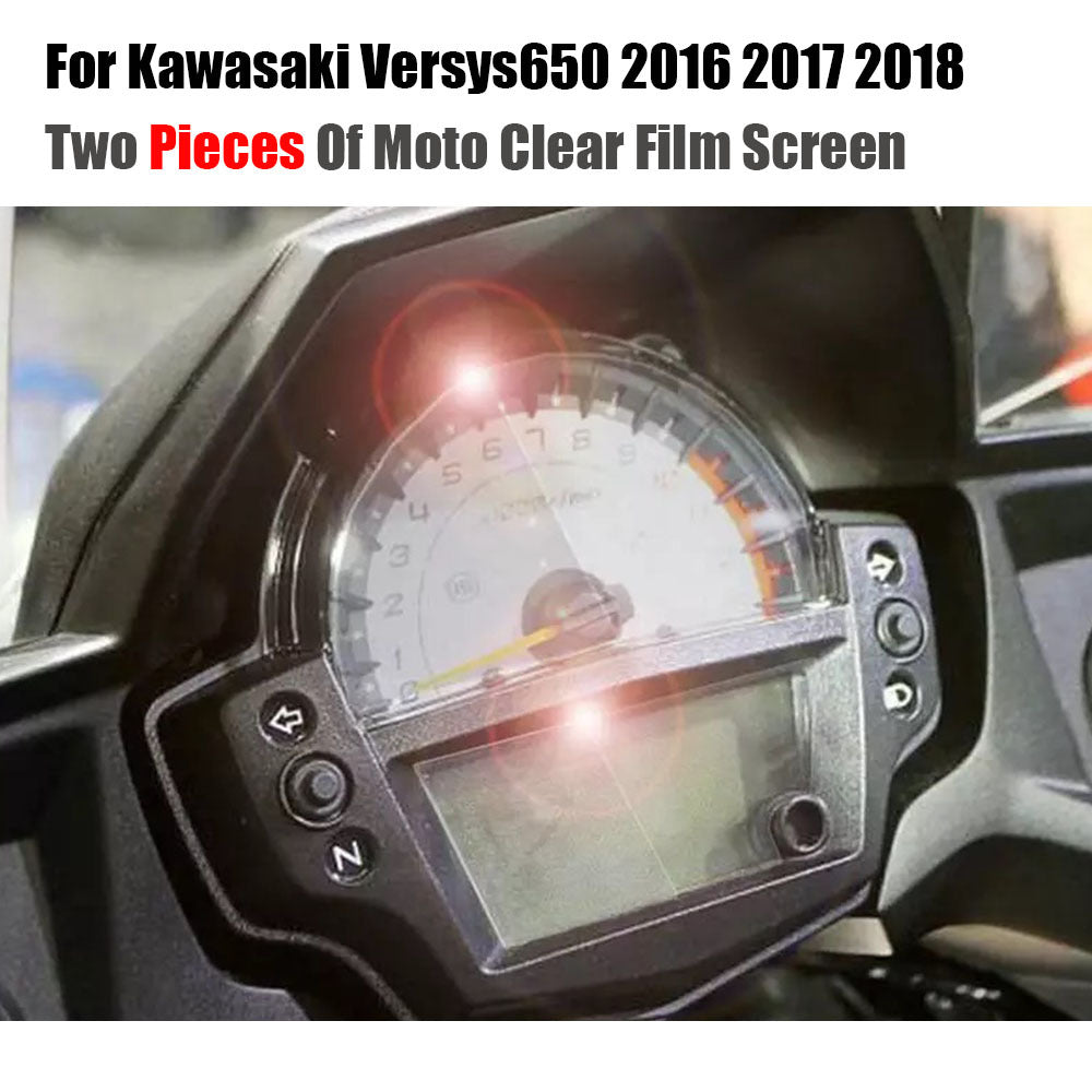 Dashboard Hydrogel Screen Protector Compatible with Kawasaki KLE650 Versys 650 Clear Anti-Scratch 2PCS - Image 2