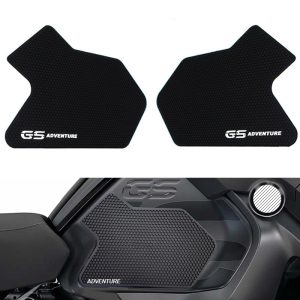 Motorcycle Fuel Tank Side Grip Pads Compatible with R1200GS / R1250GS Adventure – Anti-Slip Heat-Resistant Stickers Black