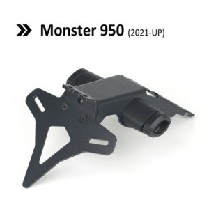 Short Tail License Plate Holder with LED Light Compatible with Ducati Monster950